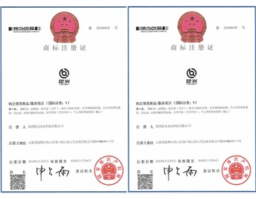 Trademark registration certificate 